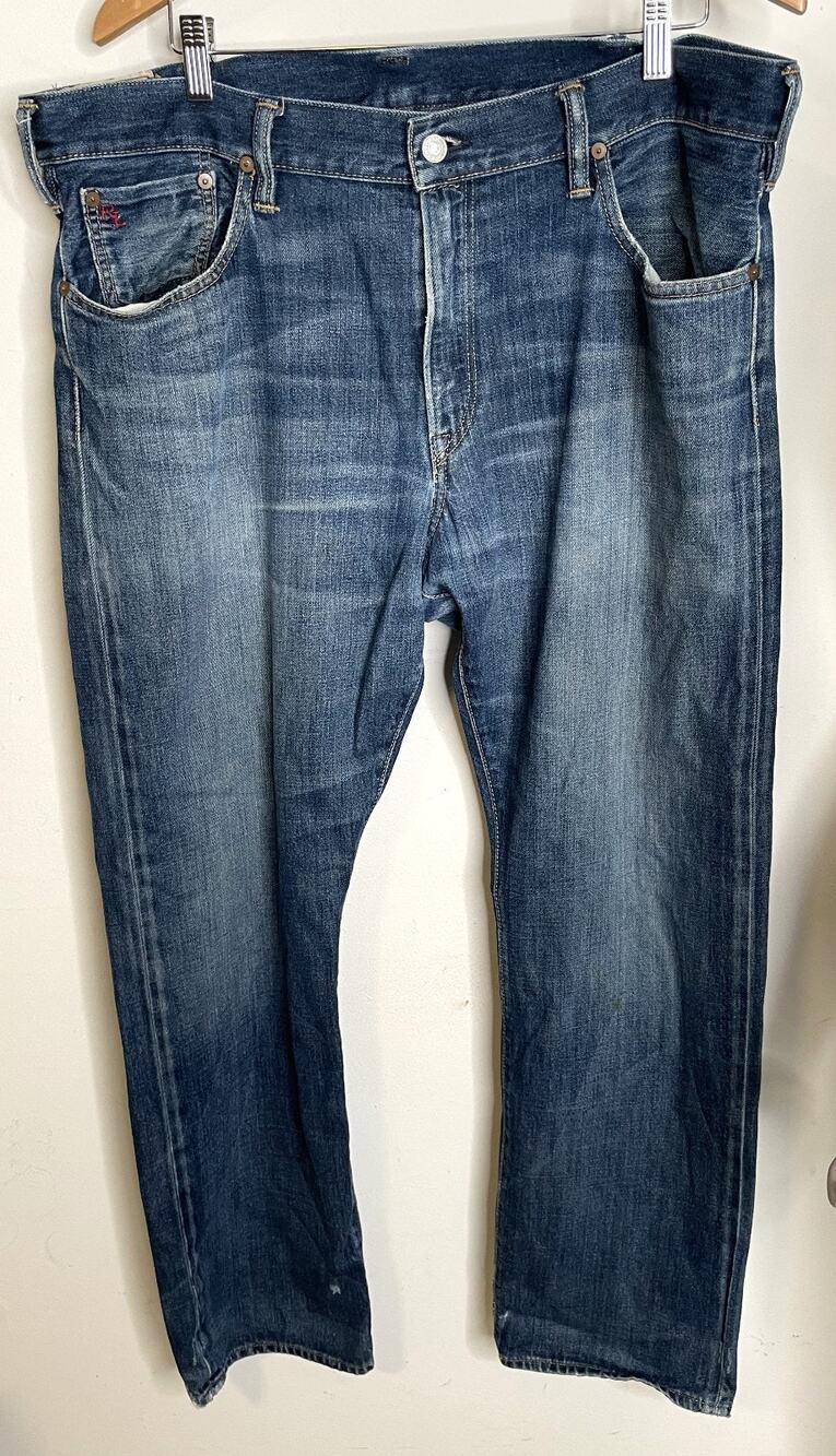Polo Ralph Lauren Classic 867 Jeans Mens 38 40 32 Straight Leg Denim Distressed